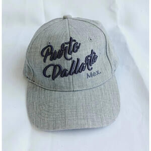 Puerto Vallarta Mex. Hat Gray‎ Adjustable Strapback Genesis Cap